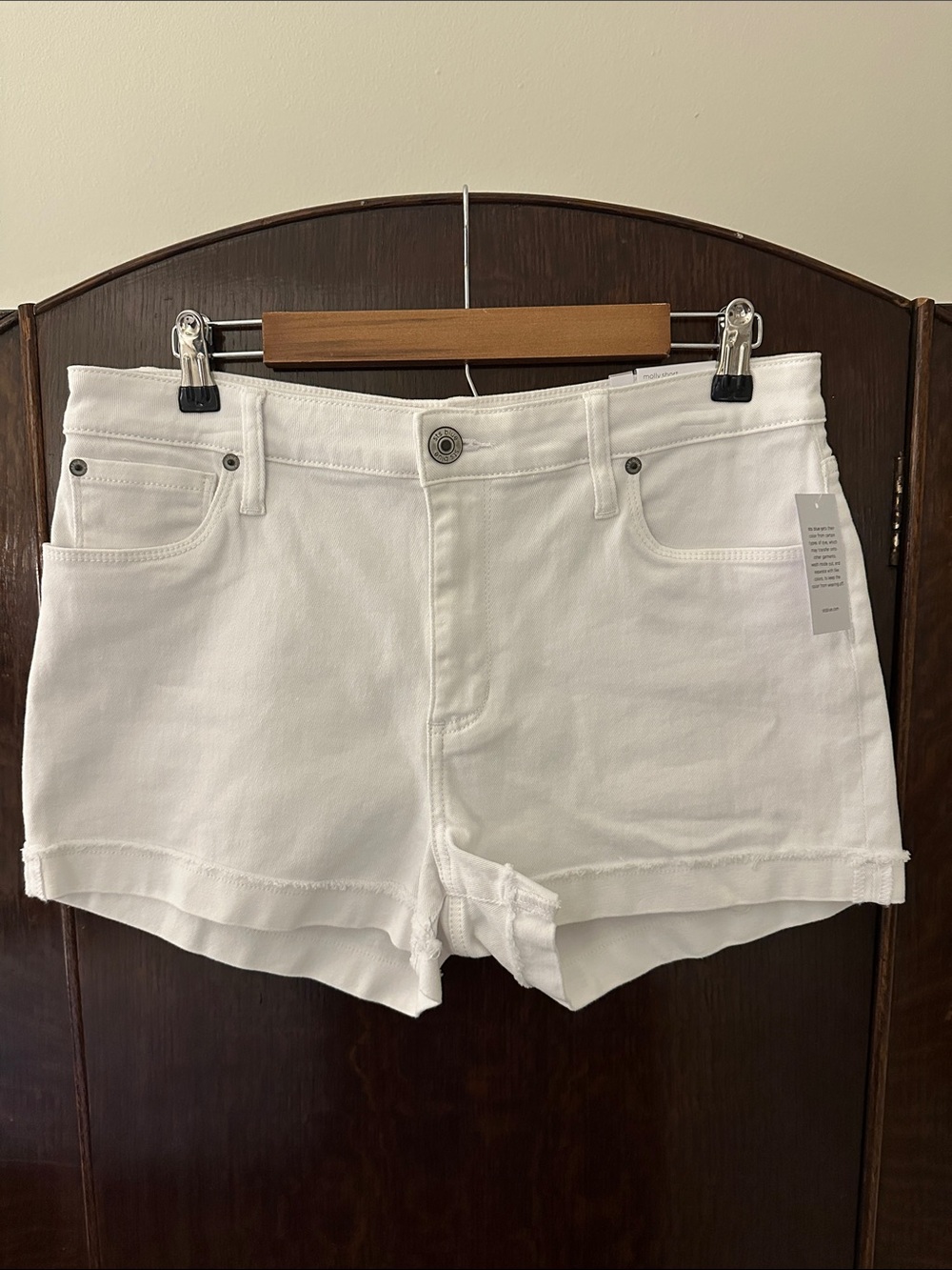 STS Blue White Rolled-Hem Denim Shorts